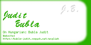 judit bubla business card